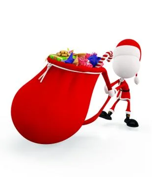 3d Santa for Christmas Stock Illustration