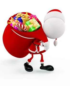 3d Santa for Christmas Stock Illustration