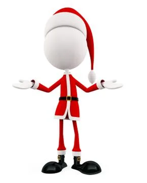 3d Santa for Christmas Stock Illustration