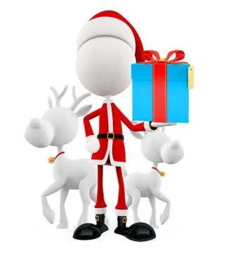 3d santa for christmas Stock Illustration