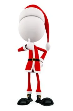 3d Santa for Christmas Stock Illustration