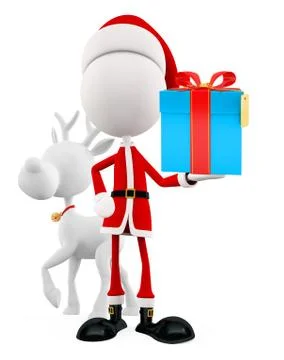 3d Santa for Christmas Stock Illustration