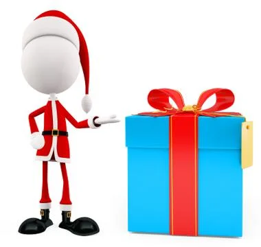 3d Santa for Christmas Stock Illustration