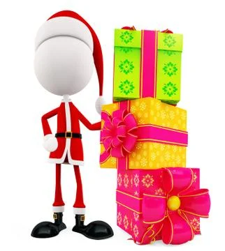3d santa for christmas Stock Illustration