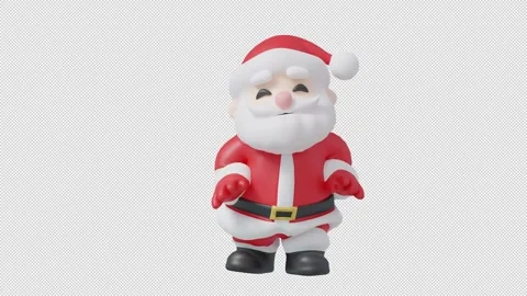 3D Santa Claus Dancing and Running Man Character Animation Video stock 345120633