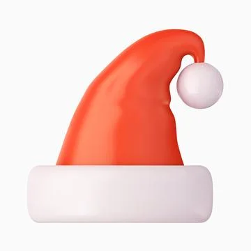 3d Santa Claus hat Stock Illustration