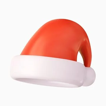 3d Santa Claus hat Stock Illustration