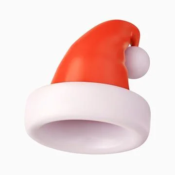 3d Santa Claus hat Stock Illustration