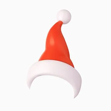 3d Santa Claus hat Stock Illustration