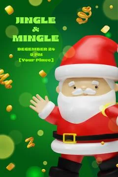 3D Santa Claus Stock Illustration