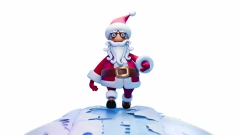 3d Santa Claus Is Walking Stock Footage 258658029