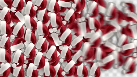 3D, Santa Hat, Transition Animation. Alpha Channel. Drag and Drop. Stock Footage 256866441