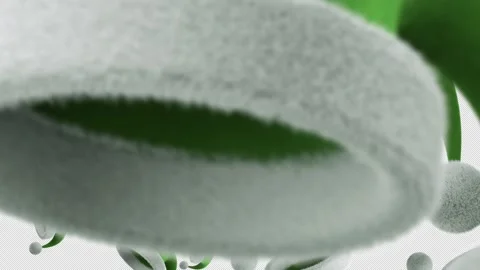 3D Santa Hat, Transition Animation. Green Color. 3 Items. 4K Alpha Channel. Stock Footage 258808295