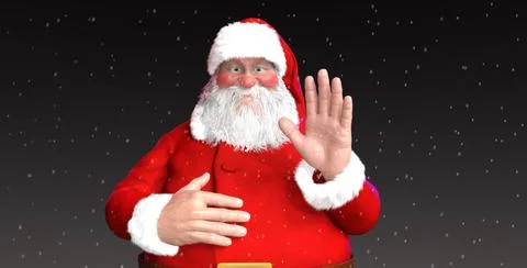 3D Santa Stock Illustration