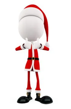 3d Santa with thumb up pose Illustrazione stock