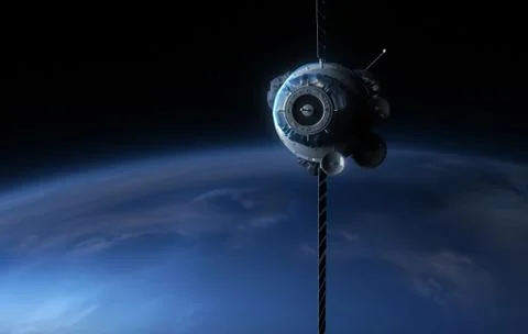 3d satellite Stock Illustration