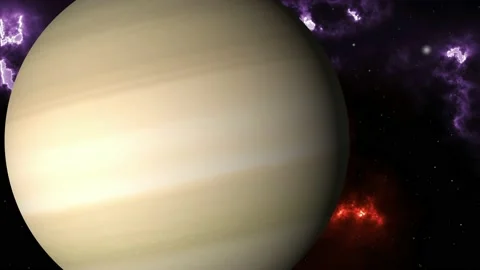 3D Saturn planet close-up rendering included in the illustration. 動画素材 167999396