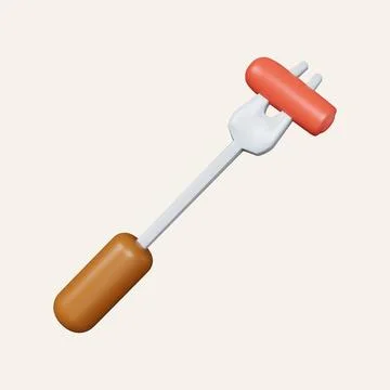 3d Sausage . elements for camping, hiking , summer camp, traveling, trip. icon Stock Illustration
