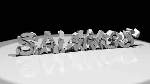 3D Savings Crumble 3 Stock Footage 50053078