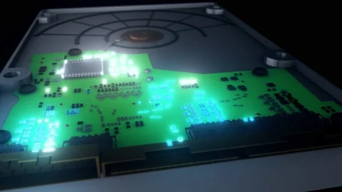 3d scan of hard drive Stock Footage 145218973