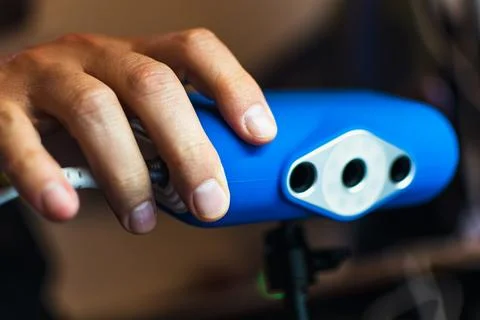 3d scanner to capture three dimensional objects in detail for 3d printing Foto stock