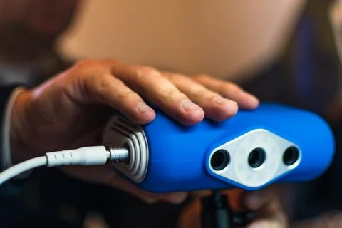 3d scanner to capture three dimensional objects in detail for 3d printing Stock Photos