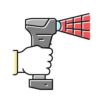 3d scanner color icon vector illustration Stock Illustration
