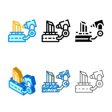 3d scanner color icon vector minimal color Stock Illustration