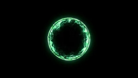 3D scanner effect. Colorful energy rings with particles flows. Stock Footage 81790152