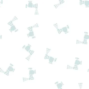 3d scanner glyph seamless pattern Stock Illustration