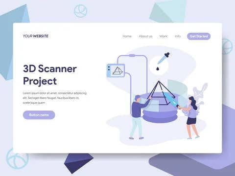 3D Scanner Illustration Stockillustratie