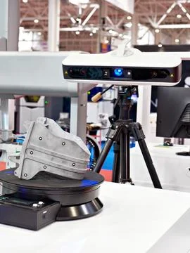 3D scanner for industrial engineering Stock Photos