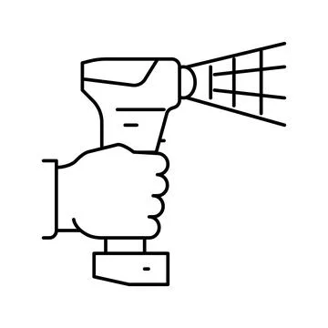 3d scanner line icon vector illustration Stock Illustration