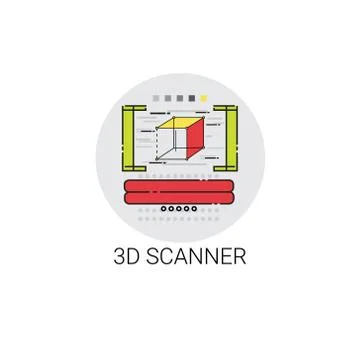 3d Scanner Modern Technology Icon Illustrazione stock