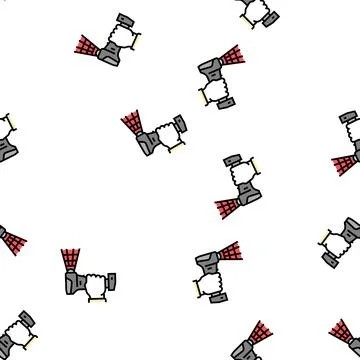 3d scanner vector seamless pattern Stock Illustration