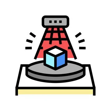 3d scanning color icon vector illustration Stock Illustration