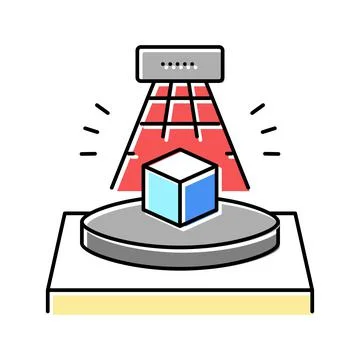 3d scanning color icon vector illustration Stock Illustration