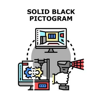 3d scanning modeling and printing technology concept Stock Illustration