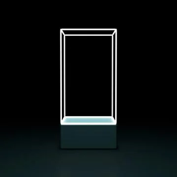 3D Scene Backdrop stage Ligthing neon / 3D Render Stock Illustration
