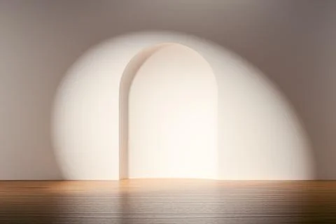 3d scene background illuminated by round spot light Stock Illustration