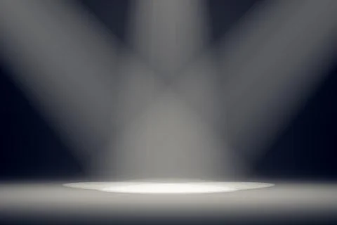 3d scene background illuminated by round spot lights Stock Illustration