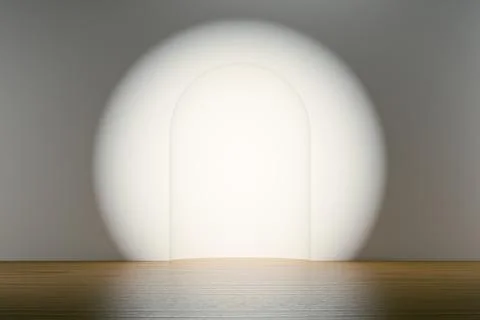 3d scene background illuminated by round spot light Stock Illustration