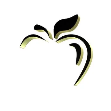 3d schematic picture of apple Stock Illustration