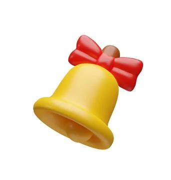 3d school bell. Stock Illustration