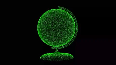 3D school Globe on black bg. Scientific Cognitive concept. Back to school. Bu 스톡 일러스트