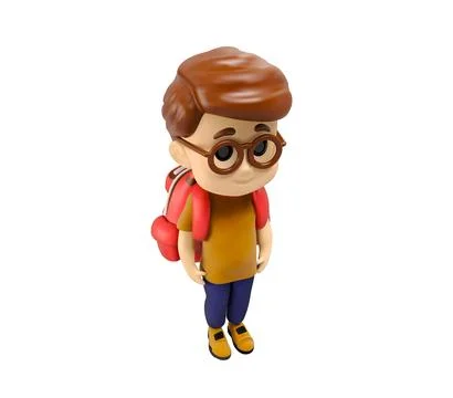 3D Schoolboy icon Vector Illustration Stock Illustration