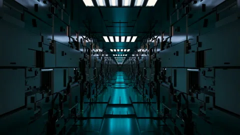 3D Sci Fi corridor. Stock Footage 108640717