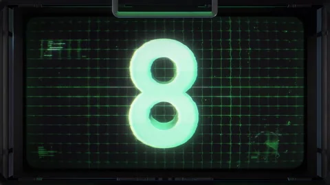 3D Sci Fi Digital Countdown Screen Numbe... | Stock Video | Pond5
