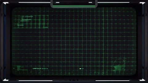 3D Sci Fi Digital Grid Screen With Alpha Stock-Footage 293589847