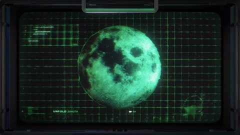 3D Sci Fi Digital Screen 02 Stock Footage 293589726